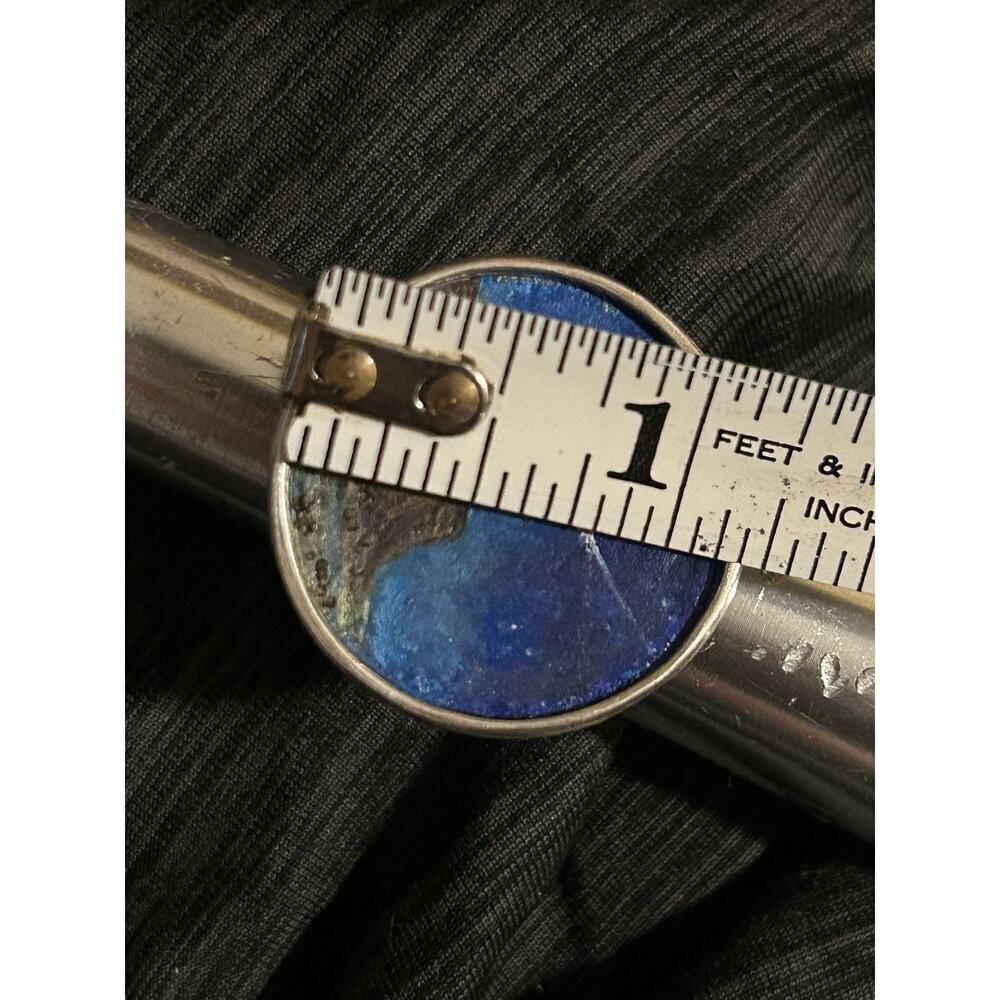 Handmade Victoria Carlson Sterling Silver Landscape Painting Statement Ring 8.5 - Picture 8 of 10